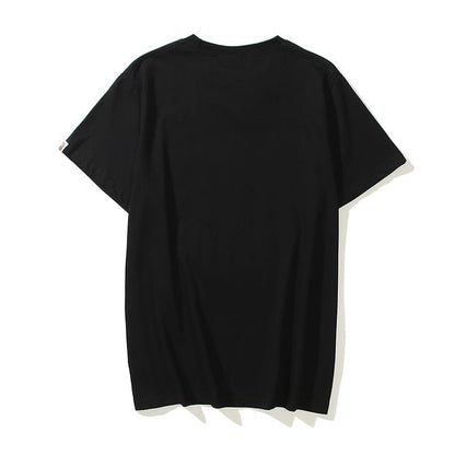 Bathing Ape T-Shirt Cartoon Round Neck Summer Loose Printed Plus Size Short-Sleeved Casual T-shirt