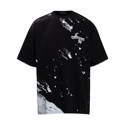 Chrome Heart T Shirts Croix Cross Horseshoe Scroll Sanskrit Short Sleeve