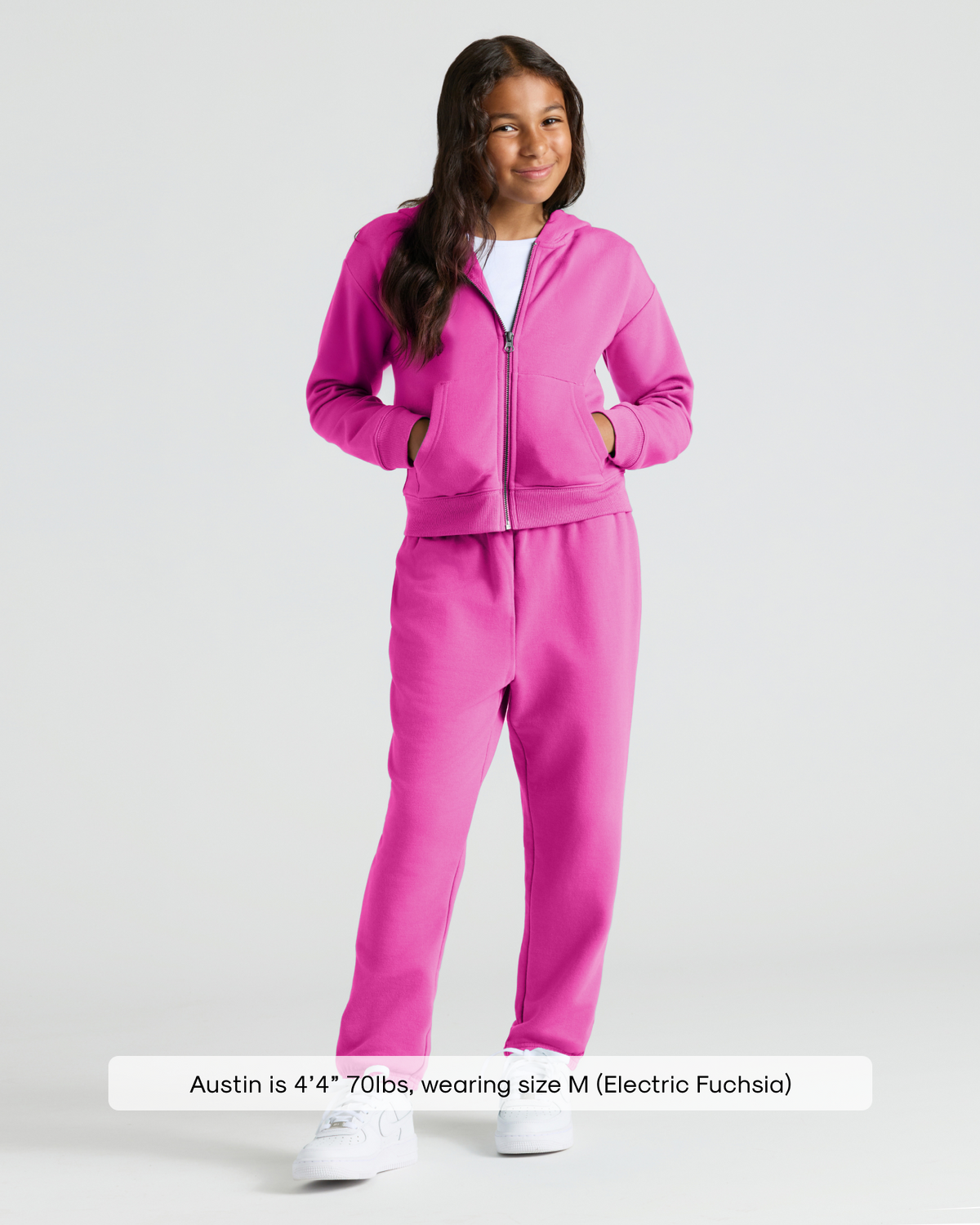 Girls Electric Fuchsia Relaxed Joggers