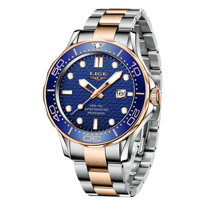 2026 LIGE New Business Mens Watches Top Brand Luxury Dive Watch For Men Waterproof Date Clock Sport Watch Relogio Masculino+Box