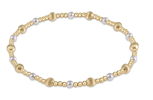 Enewton Dignity Sincerity Pattern Gold Bracelet - 4mm, Pearl