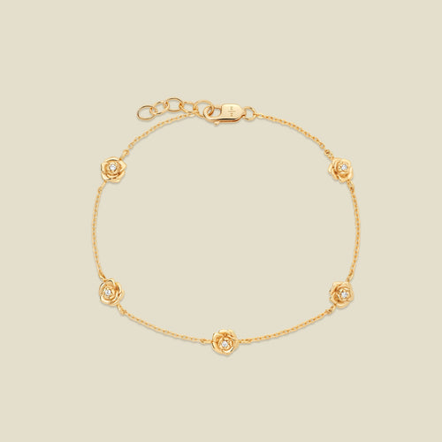 September CZ Birth Flower Station Bracelet