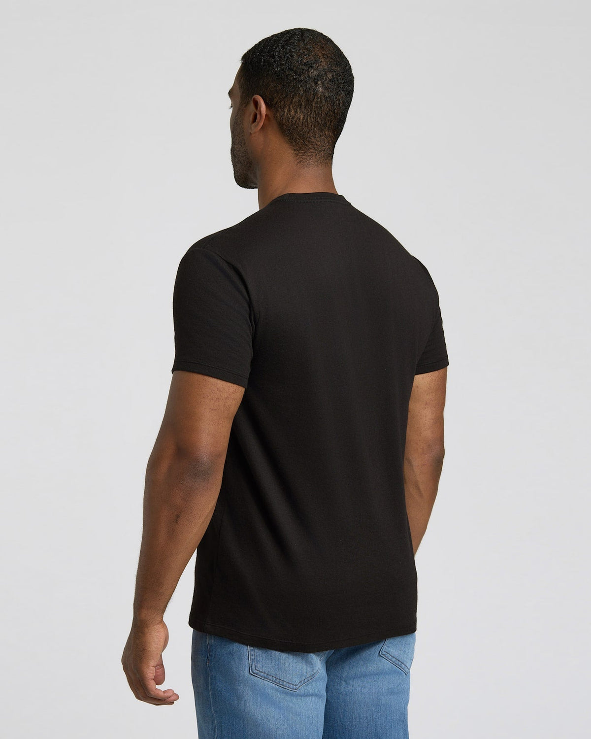 Black Short Classic Crew Neck
