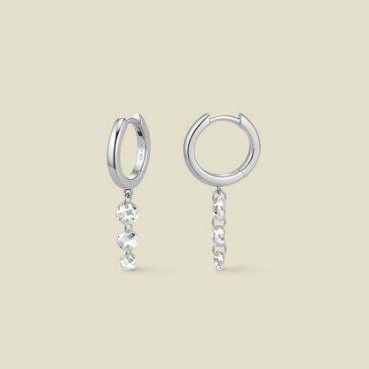 Dew Drop Floating Hoop Earrings