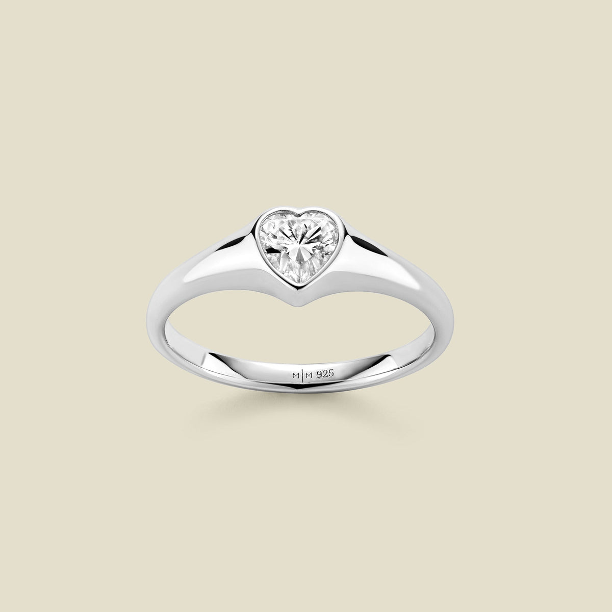 CZ Heart Signet Ring | Final Sale