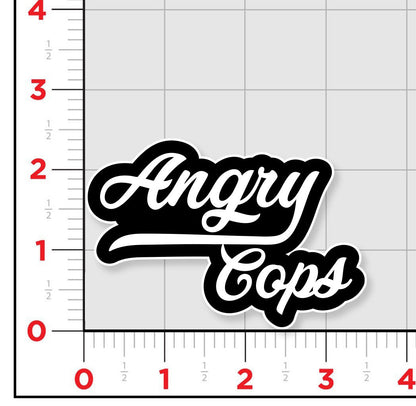 Angry Cops Logo Sticker