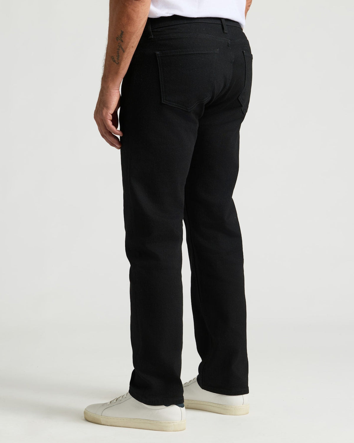 Black Wash Straight Authentic Denim Jeans