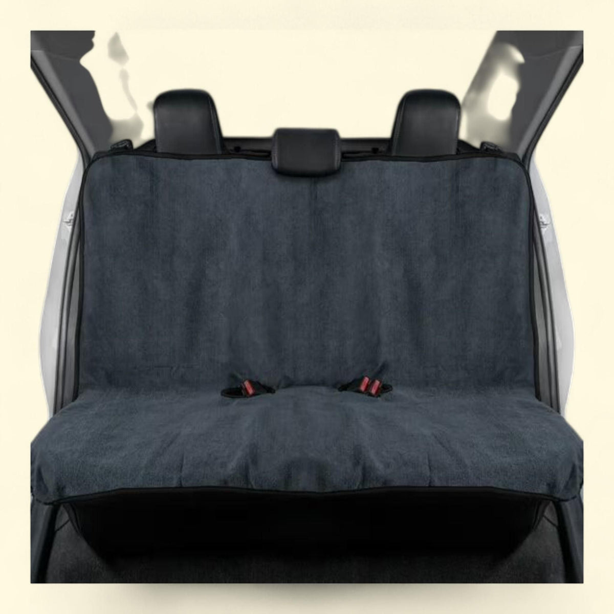 BDK UltraFit Car Seat Towel Cover Rear Bench, Black Trim, Waterproof, Machine Washable, Universal Fit for Auto Truck Van and SUV, 1 count
