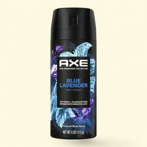 Axe Deodorant Spray for Men Blue Lavender, 4 oz 3 Count