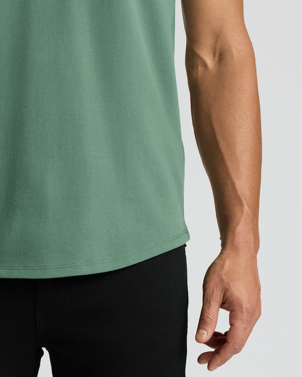 Neo Fern Heavyweight Curved Hem Henley
