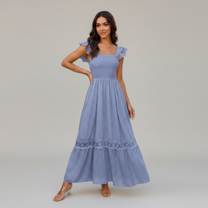 Lace Patchwork Sleeveless Dress
