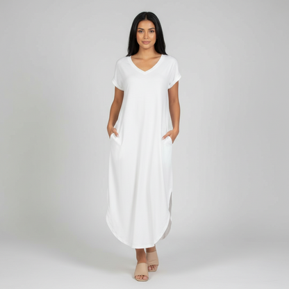 Batwing Pocket Maxi Dress