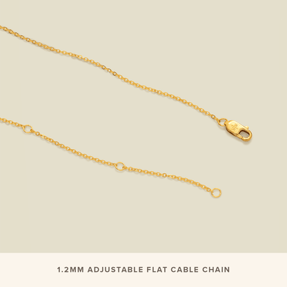 Adjustable Flat Cable Charm Chain