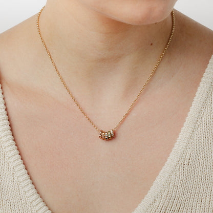Birthstone Spacer Charm Stacker Necklace
