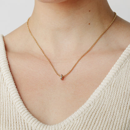 Birthstone Spacer Charm Stacker Necklace