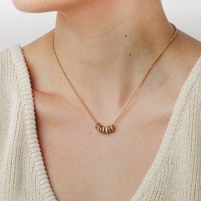Birthstone Spacer Charm Stacker Necklace