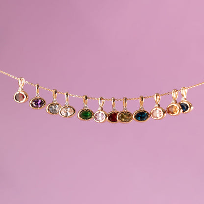 June Oval Birthstone Charm