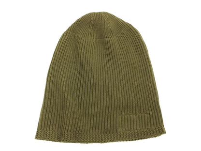 Buzz Rickson Men's Watch Cap Cotton Knit Military Style Hat BR02186 Olive Green