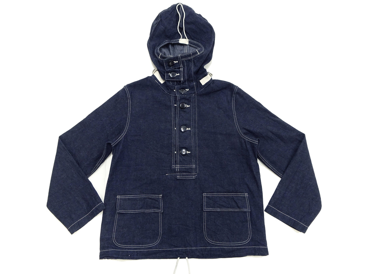 Buzz Rickson U.S. Navy Denim Gas Protective Parka - WWII Denim Anti-Gas Parka (Gunner Smock Jacket) BR11703 One-Wash