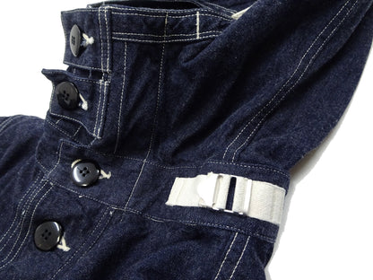 Buzz Rickson U.S. Navy Denim Gas Protective Parka - WWII Denim Anti-Gas Parka (Gunner Smock Jacket) BR11703 One-Wash