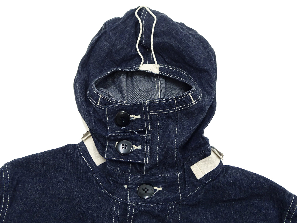 Buzz Rickson U.S. Navy Denim Gas Protective Parka - WWII Denim Anti-Gas Parka (Gunner Smock Jacket) BR11703 One-Wash