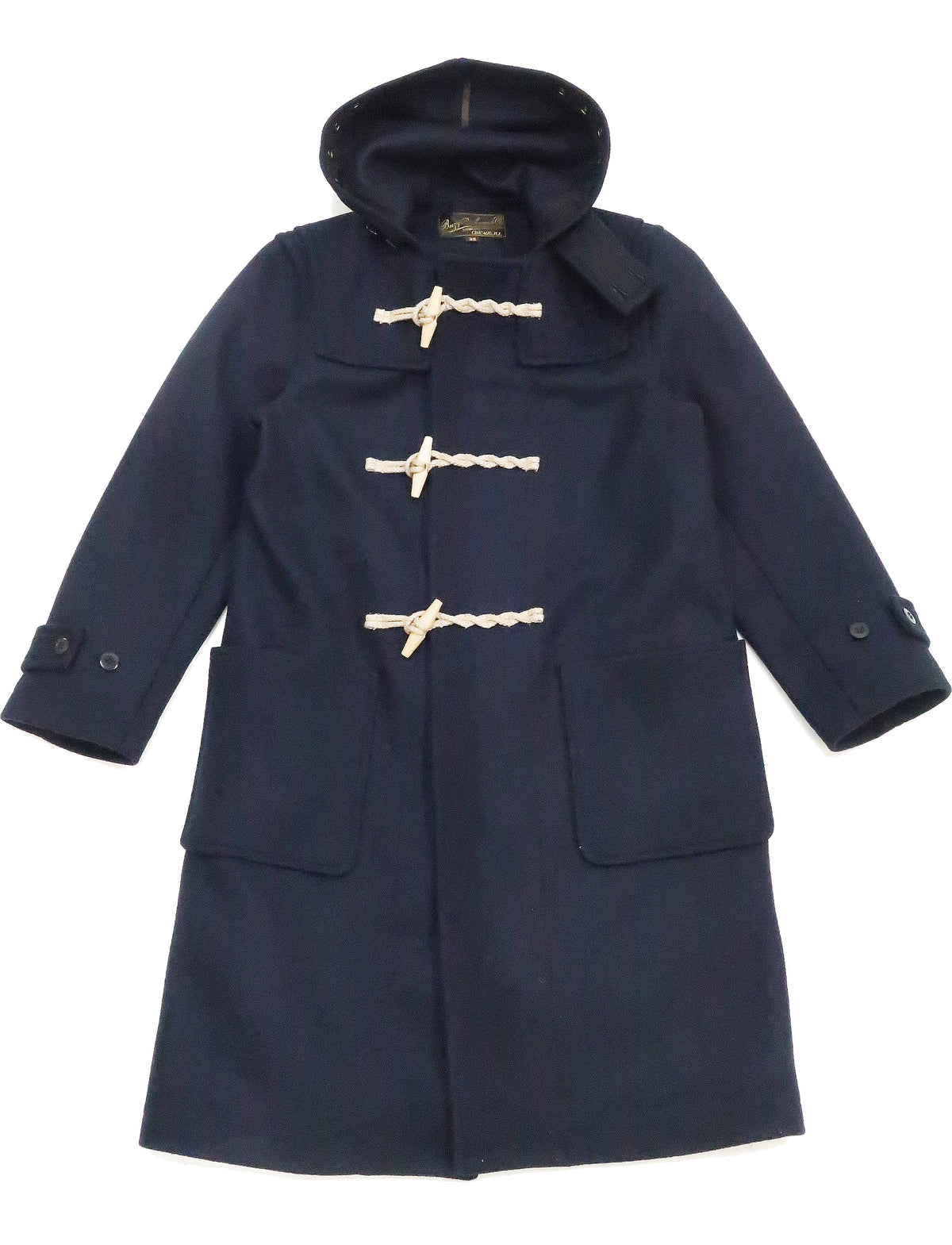 Buzz Rickson Duffel Coat Men's Reproduction of WW2 Royal Navy Duffle Coat BR15164 128 Navy-Blue