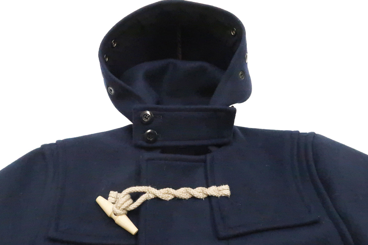 Buzz Rickson Duffel Coat Men's Reproduction of WW2 Royal Navy Duffle Coat BR15164 128 Navy-Blue