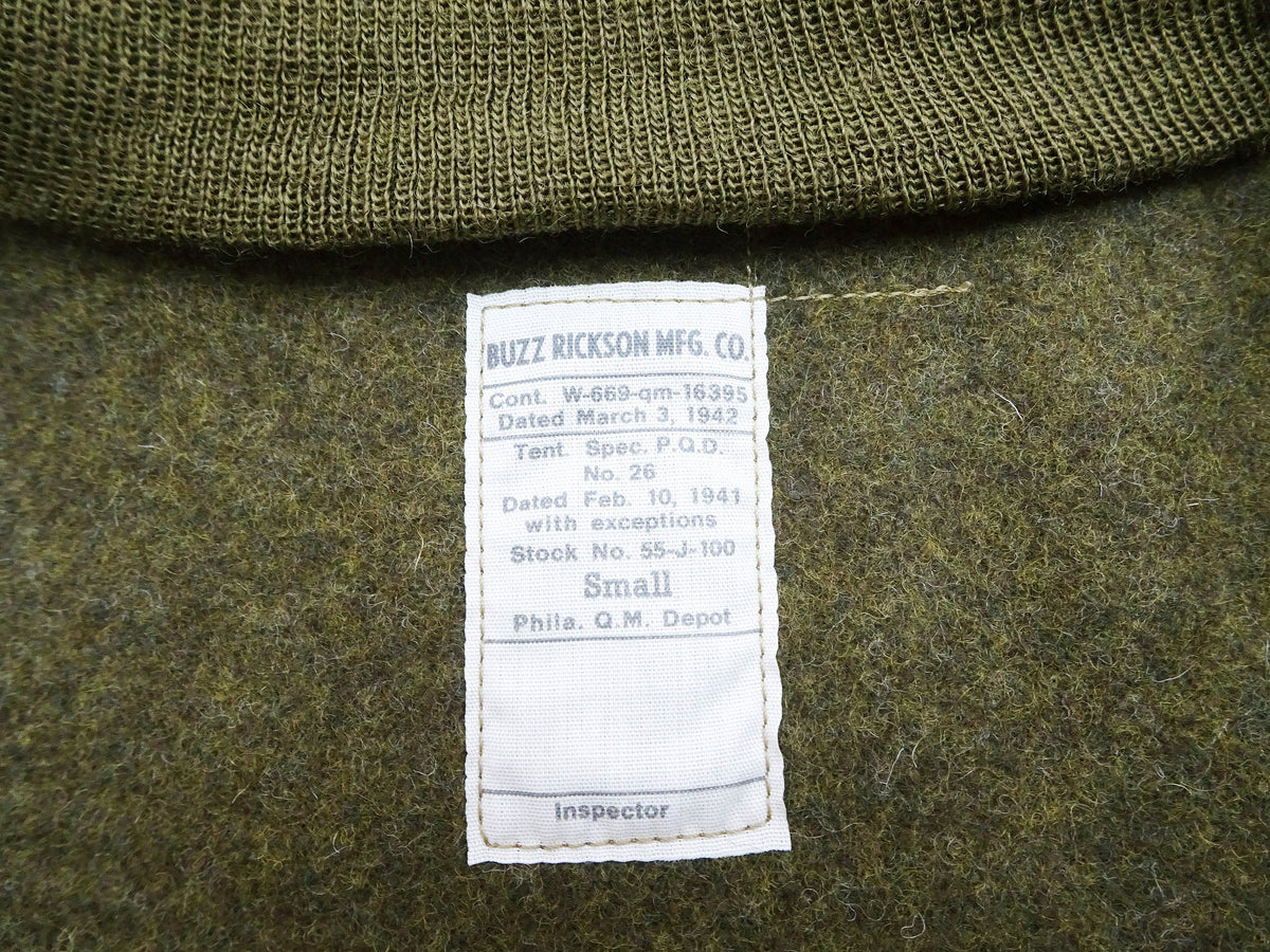 Buzz Rickson Tanker Jacket - Men's Reproduction of the U.S. Army Late-Model Slash-Pocket Version BR15755 Light Olive Drab