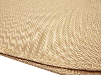 Buzz Rickson Herringbone Work Shirt - Men's Casual Military-Inspired Solid HBT Short-Sleeve Button-Up Shirt BR39530 133) Beige