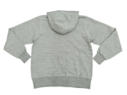 Buzz Rickson Hoodie Men's Plain Hoodie Zip Front Hooded Sweatshirt BR65623 Heather-Gray