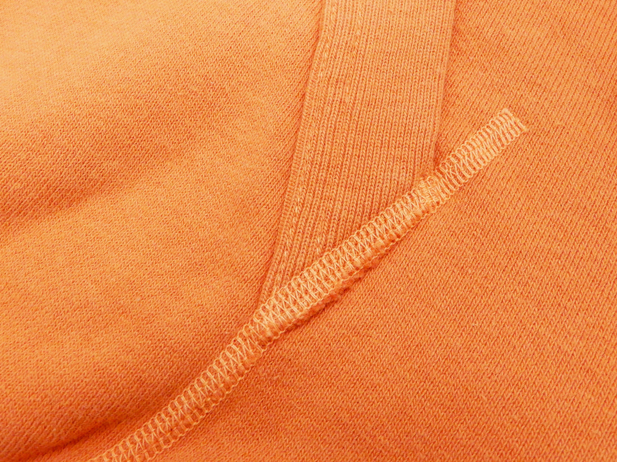Buzz Rickson Plain Pullover Hoodie Men's Loop-wheeled Vintage Style Hooded Sweatshirt BR68914 159-Faded-Orange
