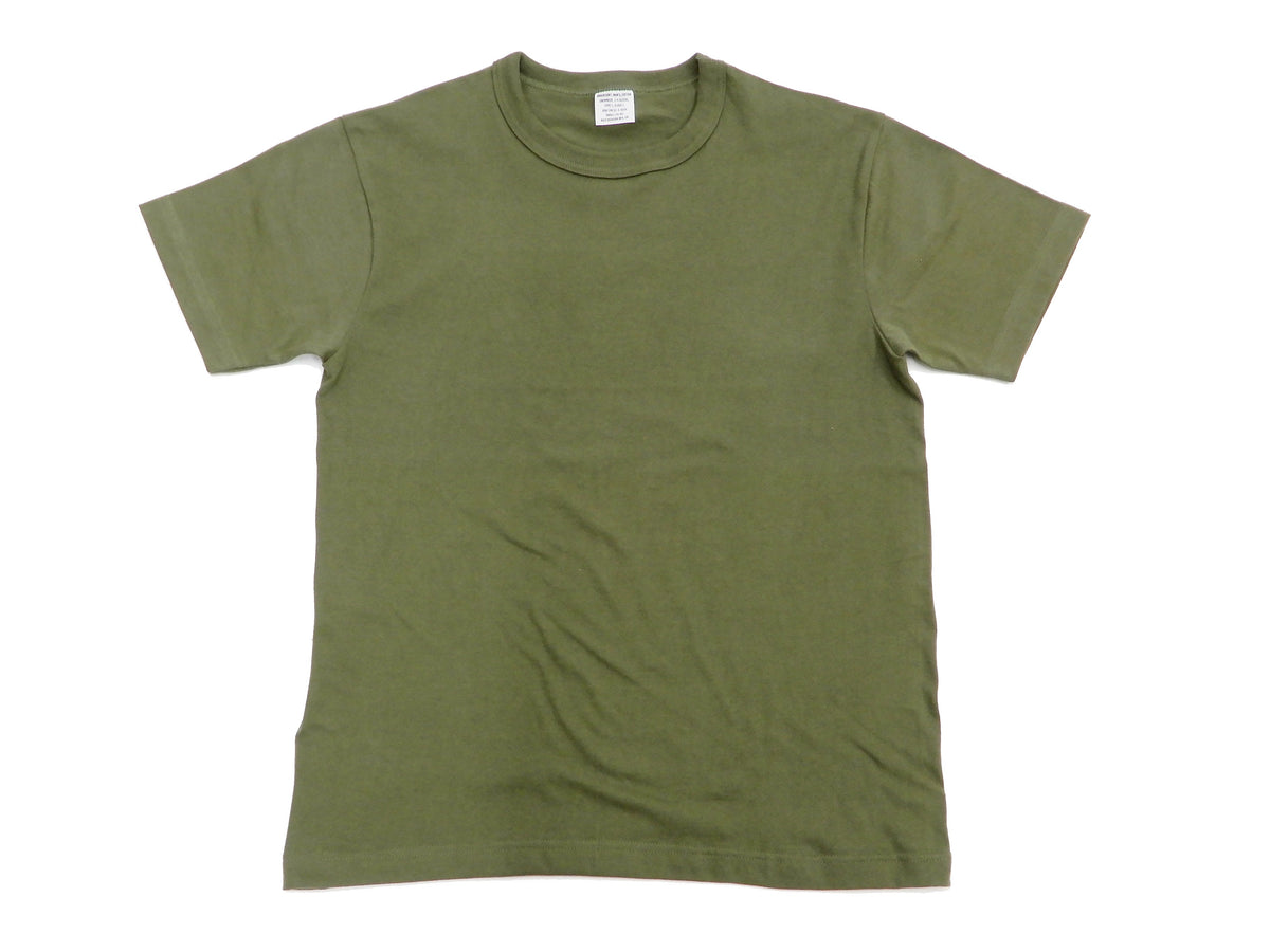 Buzz Rickson T-shirt Men's Plain T shirt Short Sleeve Loopwheel Tee BR78960 149 Olive
