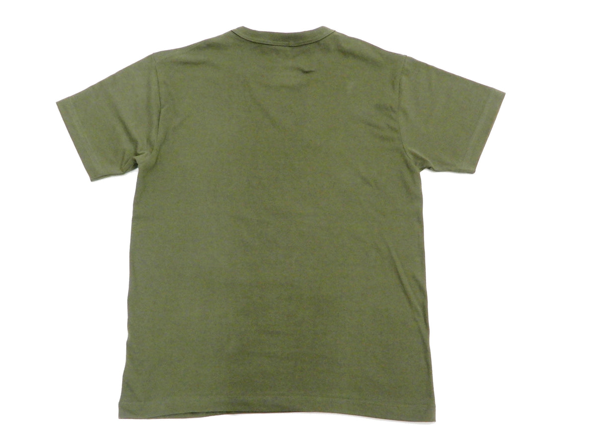 Buzz Rickson T-shirt Men's Plain T shirt Short Sleeve Loopwheel Tee BR78960 149 Olive