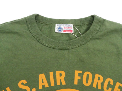 Buzz Rickson T-shirt Men's Griffiss Air Force Base Military Graphic Short Sleeve Loopwheeled Tee BR79343 149 Olive