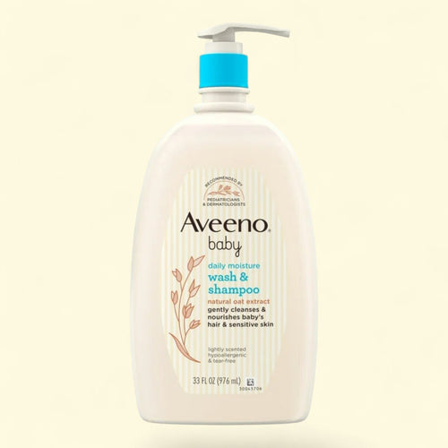 Aveeno Baby Daily Moisture Bath Body Wash & Shampoo, 33 fl oz