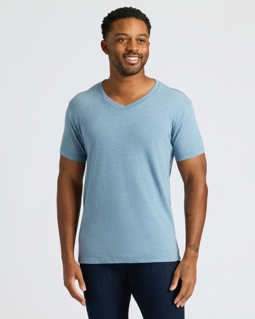 Heather Indigo Classic V-Neck
