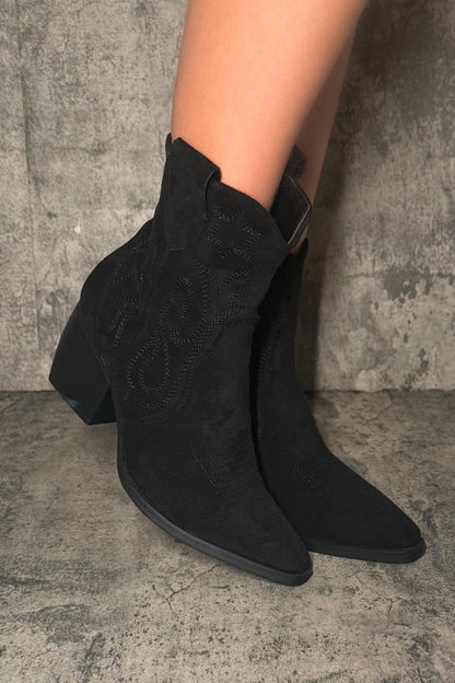 Cowboy Ankle Boots Black