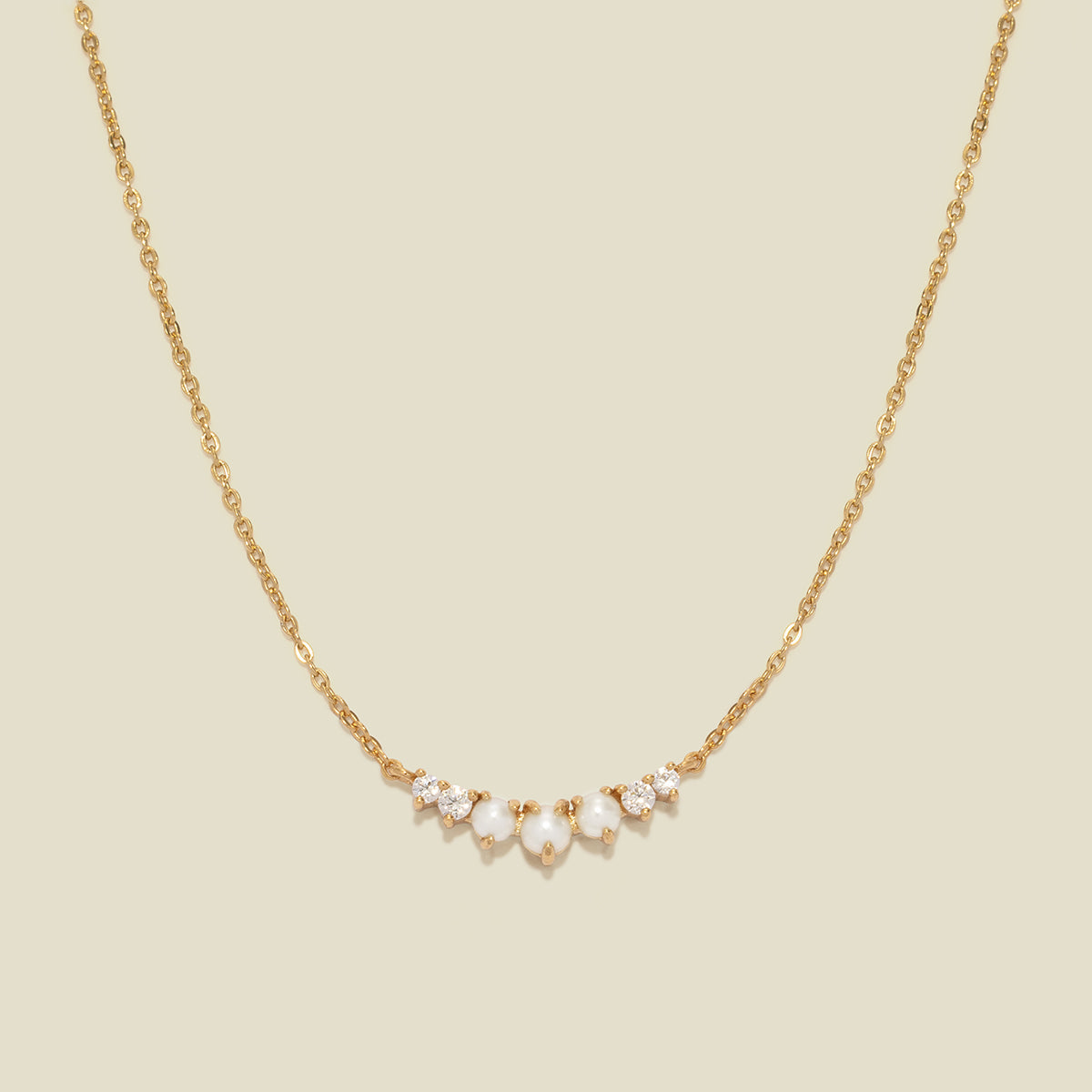 Crescent Pearl Necklace | Final Sale