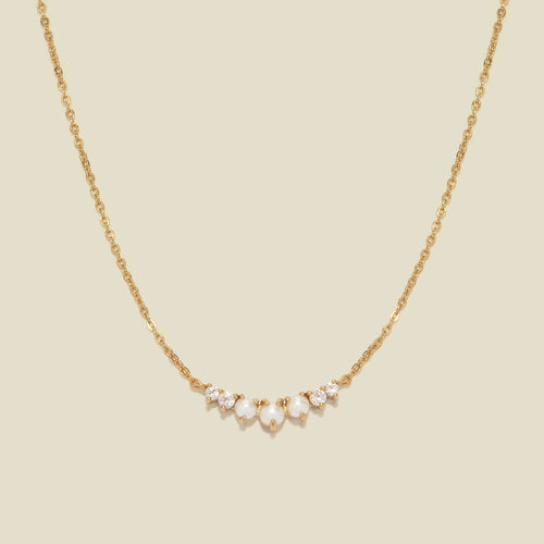 Crescent Pearl Necklace | Final Sale
