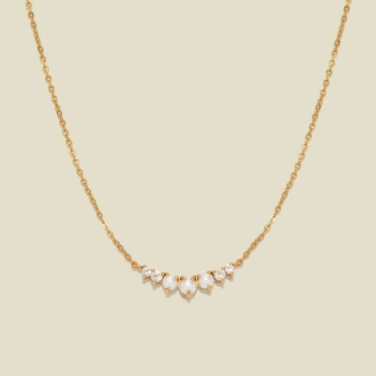 Crescent Pearl Necklace | Final Sale