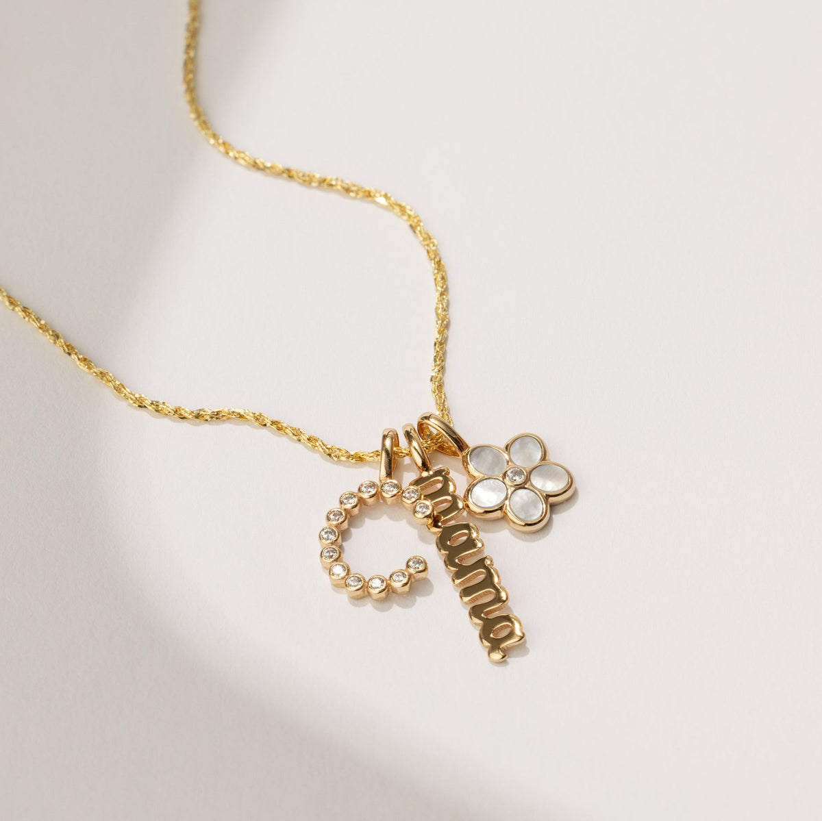 CZ Poppy Initial C Charm