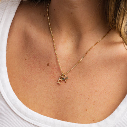 CZ Poppy Initial G Charm