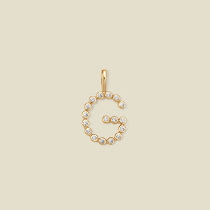 CZ Poppy Initial G Charm