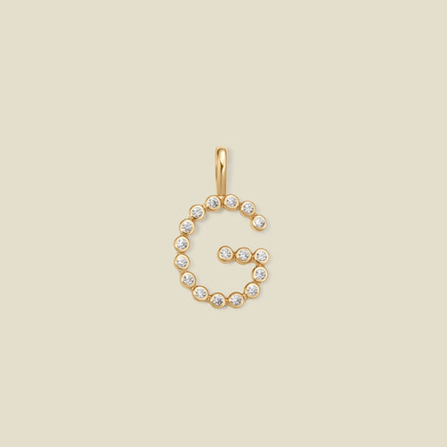 CZ Poppy Initial G Charm
