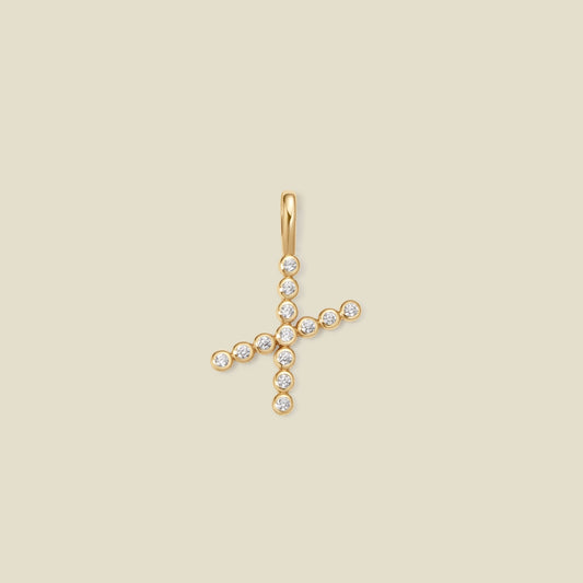 CZ Poppy Initial X Charm