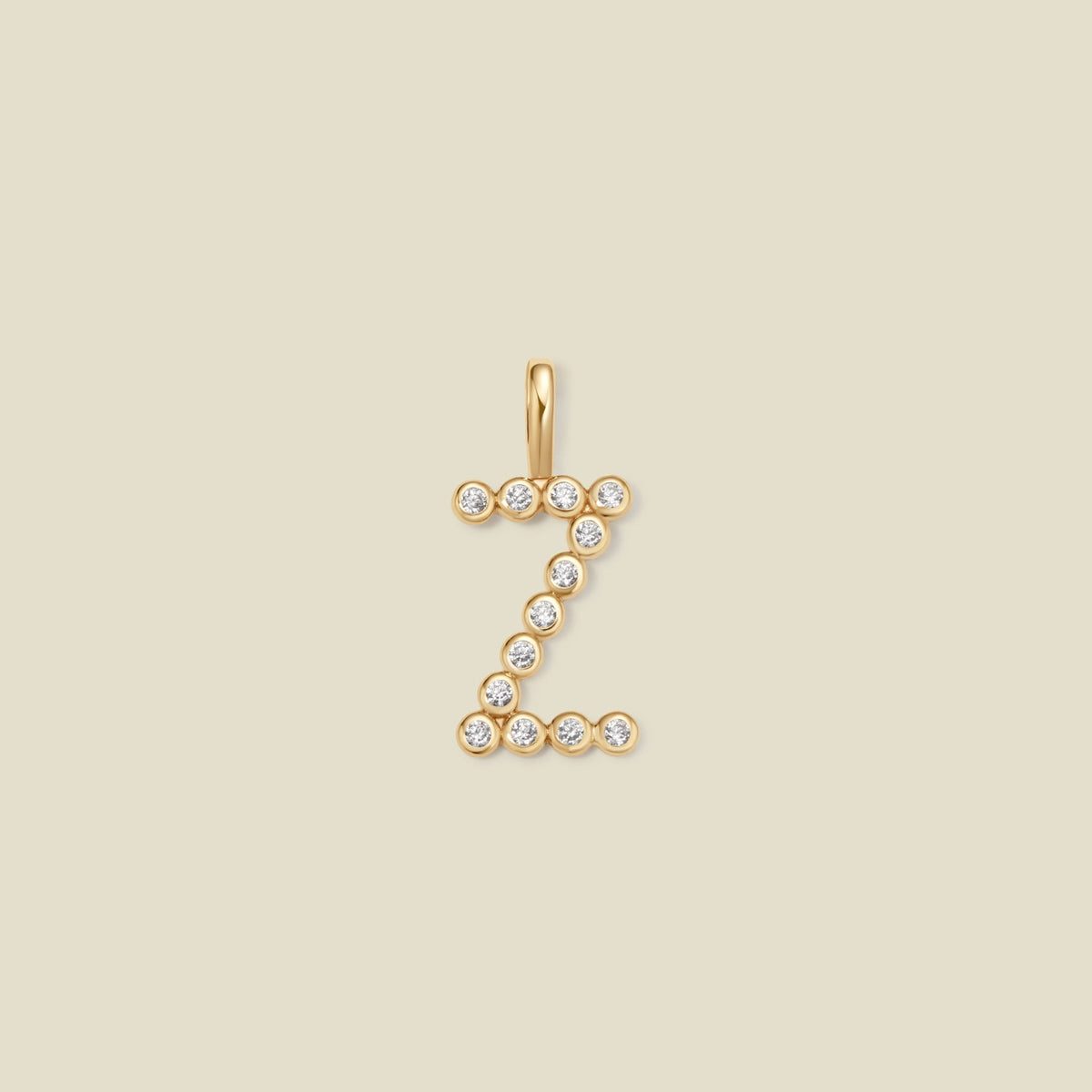 CZ Poppy Initial Z Charm