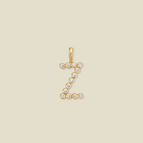 CZ Poppy Initial Z Charm
