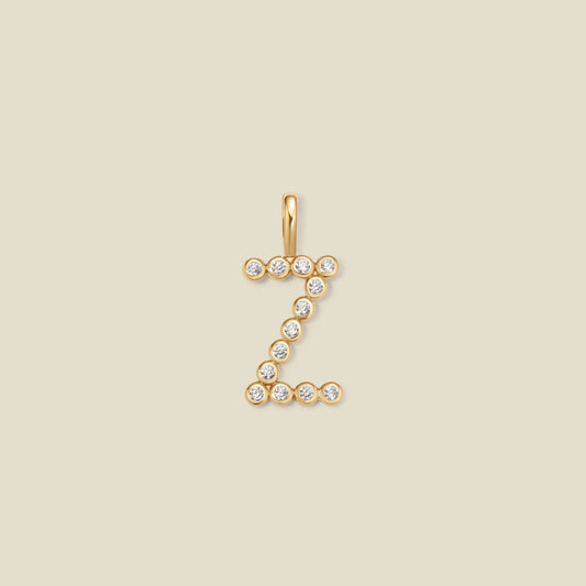 CZ Poppy Initial Z Charm