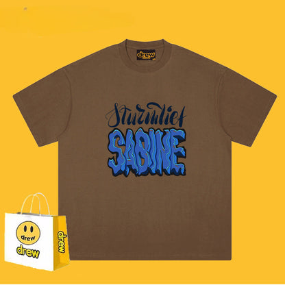 Drew T-shirts Smiley Letter Printed T-shirt