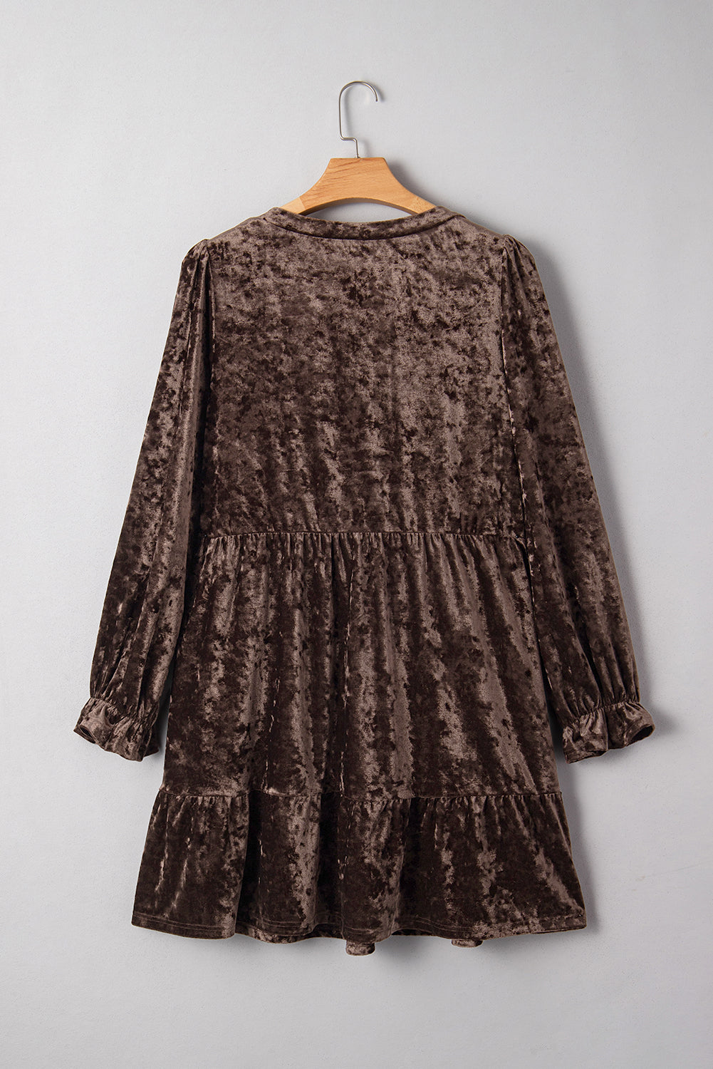 Jungle Green Plus Size Velvet Babydoll Mini Dress